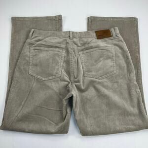 Lauren Jeans Co. High Rise Wide Wale Classic BootCut Corduroy Jeans Tan Size 14